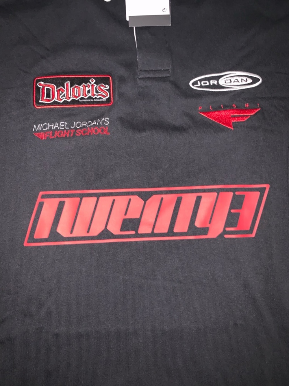 Jordan Essentials Long Sleeve Rugby Top Black Size: XLarge - Picture 3 of 7